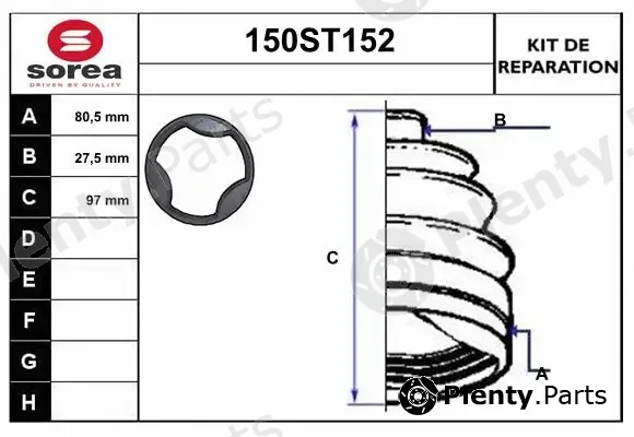 Startcar 150ST152 — Bellow Kit, drive shaft