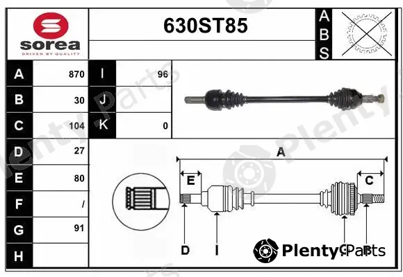 Startcar 630ST85 — Drive Shaft
