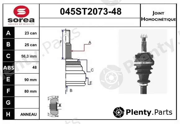 Startcar 045ST2073-48 — Joint Kit, drive shaft