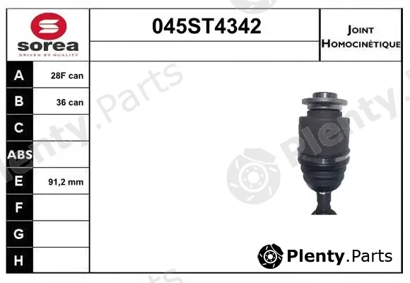 Startcar 045ST4342 — Joint Kit, drive shaft