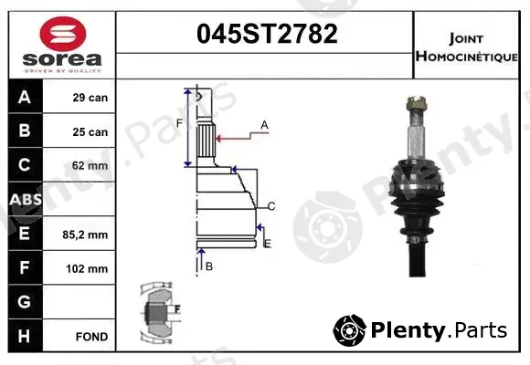 Startcar 045ST2782 — Joint Kit, drive shaft