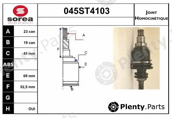 Startcar 045ST4103 — Joint Kit, drive shaft