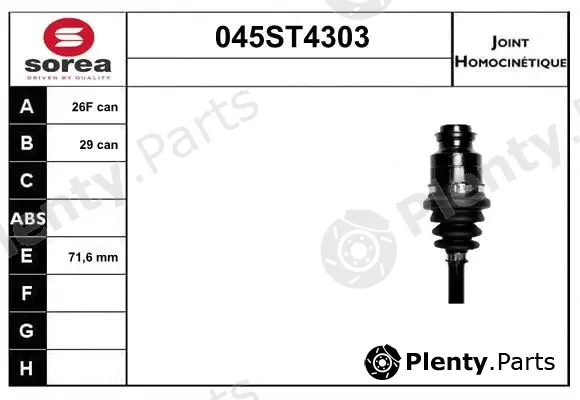 Startcar 045ST4303 — Joint Kit, drive shaft