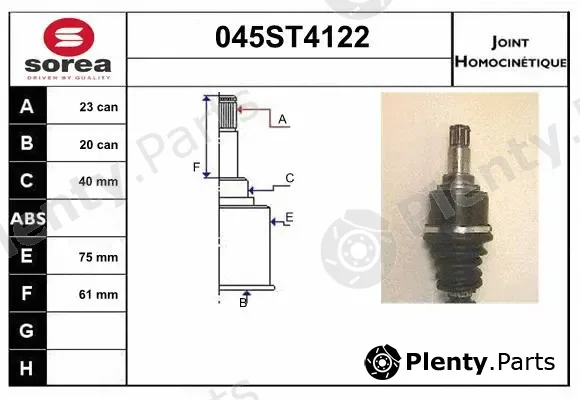 Startcar 045ST4122 — Joint Kit, drive shaft