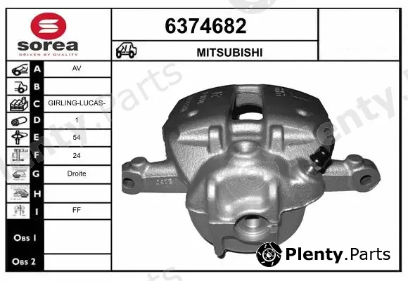 Startcar 6374682 — Brake Caliper