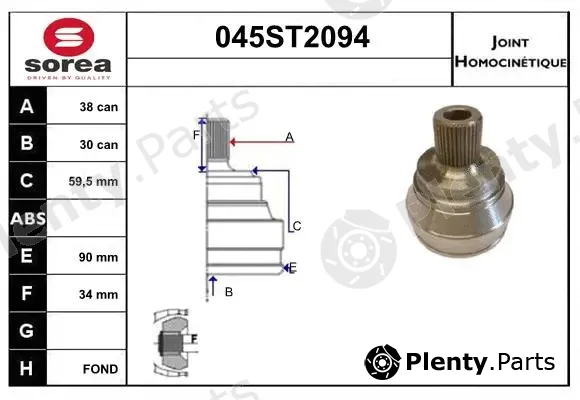 Startcar 045ST2094 — Joint Kit, drive shaft