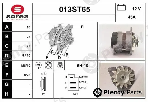 Startcar 013ST65 — Alternator