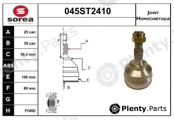 Startcar 045ST2410 — Joint Kit, drive shaft
