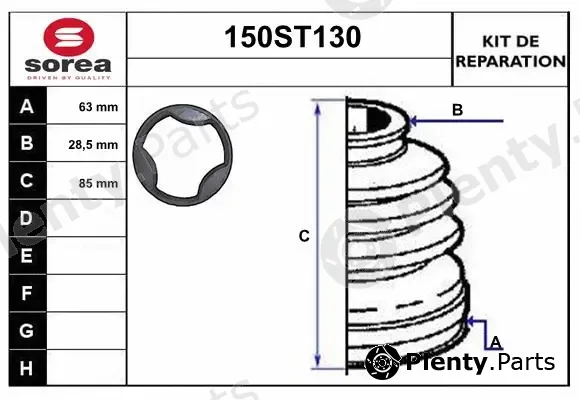 Startcar 150ST130 — Bellow Kit, drive shaft