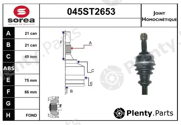 Startcar 045ST2653 — Joint Kit, drive shaft