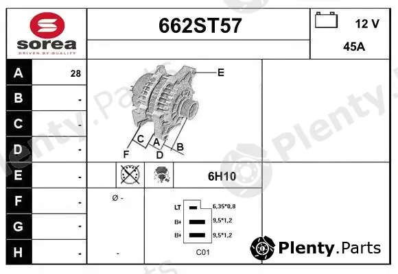Startcar 662ST57 — Alternator