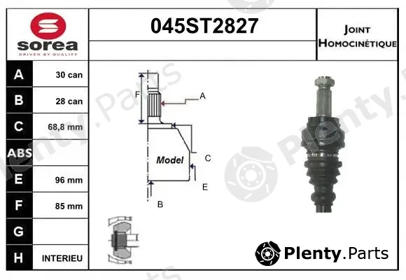 Startcar 045ST2827 — Joint Kit, drive shaft