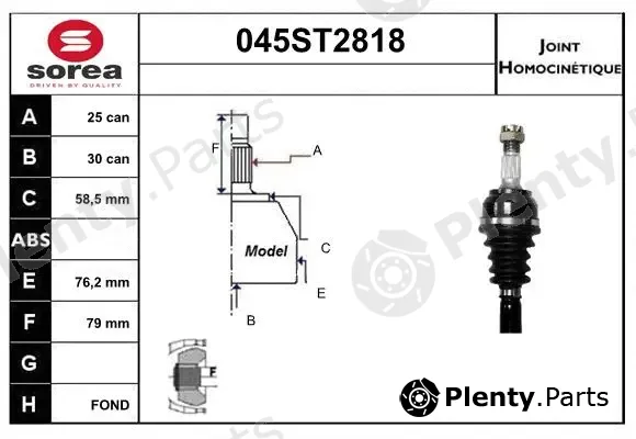 Startcar 045ST2818 — Joint Kit, drive shaft