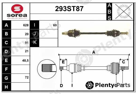 Startcar 293ST87 — Drive Shaft