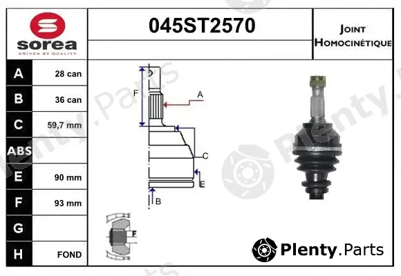 Startcar 045ST2570 — Joint Kit, drive shaft