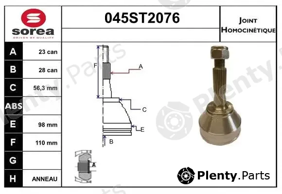 Startcar 045ST2076 — Joint Kit, drive shaft