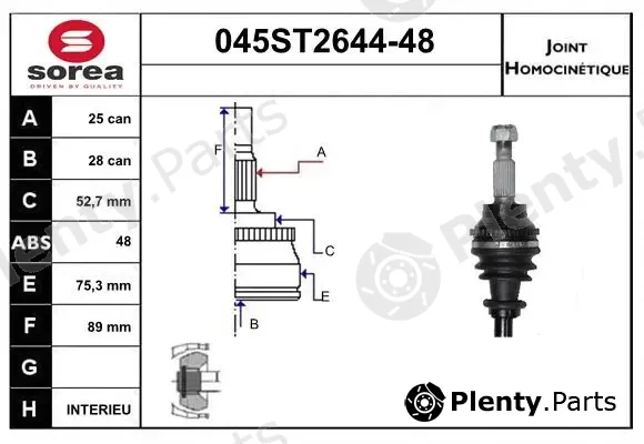 Startcar 045ST2644-48 — Joint Kit, drive shaft