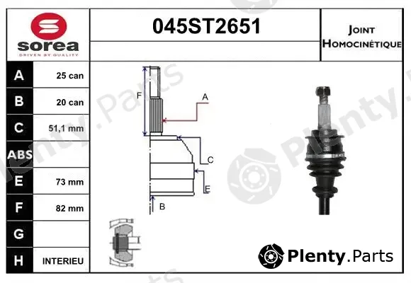Startcar 045ST2651 — Joint Kit, drive shaft