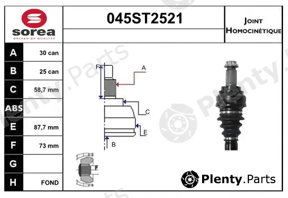 Startcar 045ST2521 — Joint Kit, drive shaft
