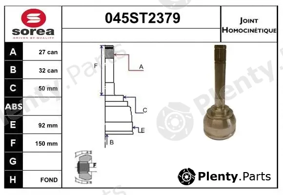 Startcar 045ST2379 — Joint Kit, drive shaft
