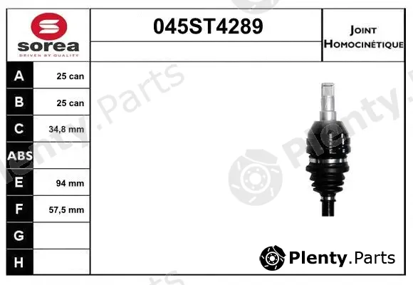 Startcar 045ST4289 — Joint Kit, drive shaft