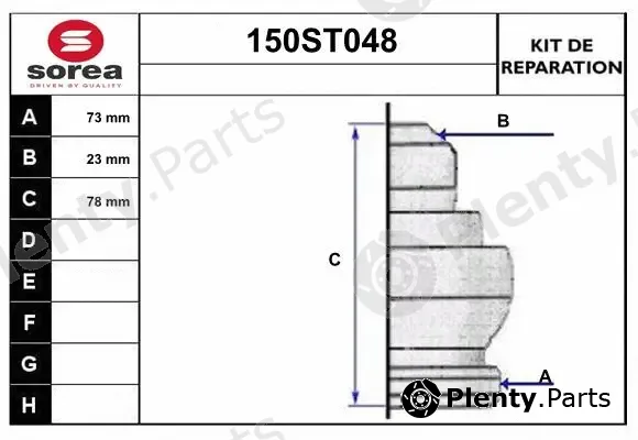 Startcar 150ST048 — Bellow Kit, drive shaft