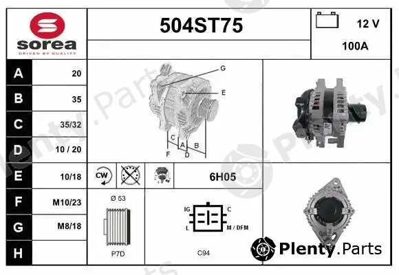 Startcar 504ST75 — Alternator