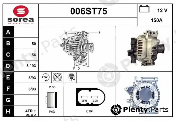 Startcar 006ST75 — Alternator