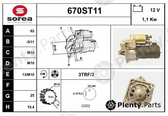 Startcar 670ST11 — Starter
