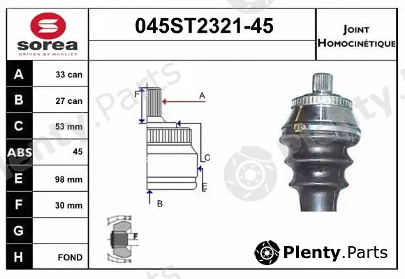 Startcar 045ST2321-45 — Joint Kit, drive shaft