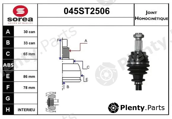 Startcar 045ST2506 — Joint Kit, drive shaft