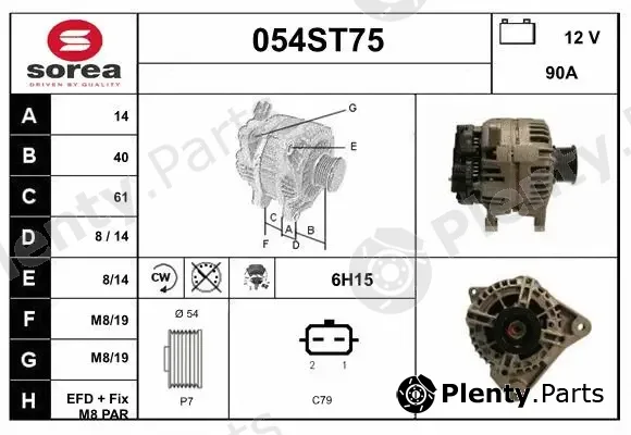 Startcar 054ST75 — Alternator