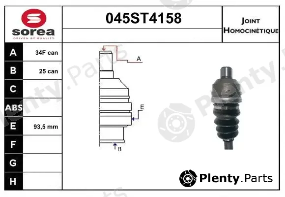 Startcar 045ST4158 — Joint Kit, drive shaft