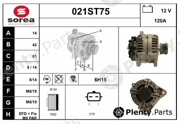 Startcar 021ST75 — Alternator