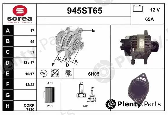 Startcar 945ST65 — Alternator