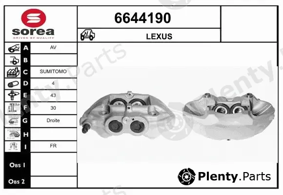 Startcar 6644190 — Brake Caliper