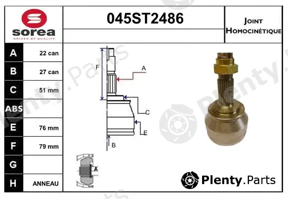 Startcar 045ST2486 — Joint Kit, drive shaft