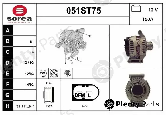Startcar 051ST75 — Alternator