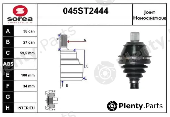 Startcar 045ST2444 — Joint Kit, drive shaft