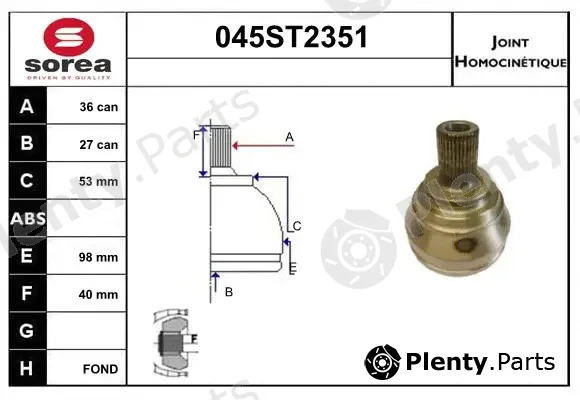 Startcar 045ST2351 — Joint Kit, drive shaft