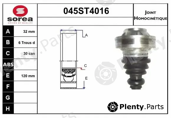 Startcar 045ST4016 — Joint Kit, drive shaft