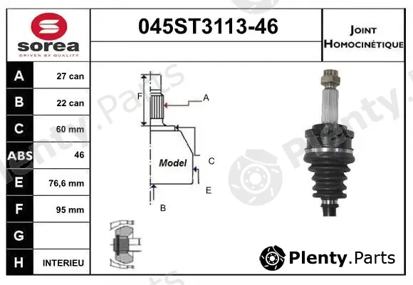 Startcar 045ST3113-46 — Joint Kit, drive shaft