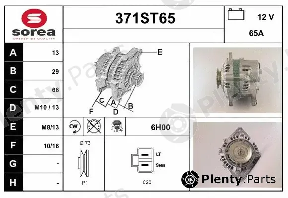 Startcar 371ST65 — Alternator