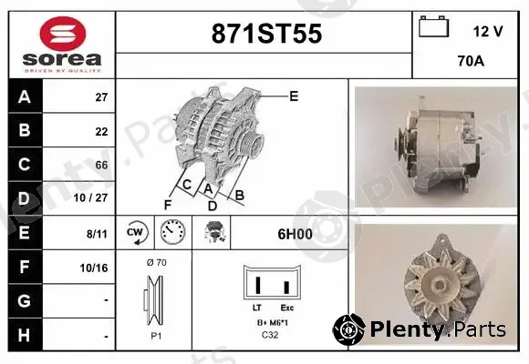 Startcar 871ST55 — Alternator