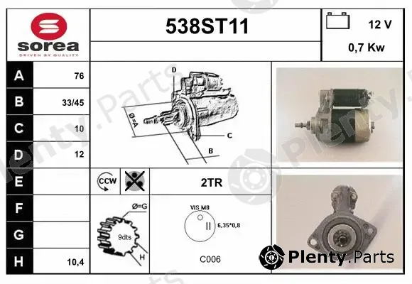Startcar 538ST11 — Starter