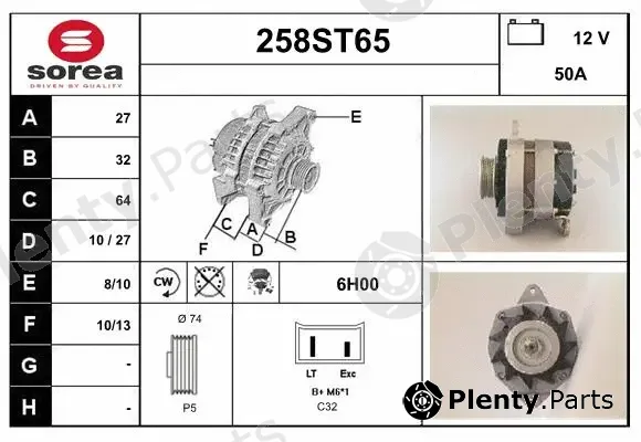Startcar 258ST65 — Alternator