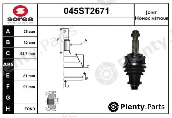 Startcar 045ST2671 — Joint Kit, drive shaft