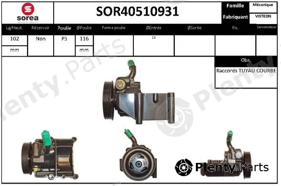 Startcar SOR40510931 — Hydraulic Pump, steering