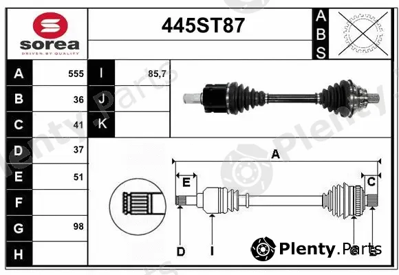 Startcar 445ST87 — Drive Shaft