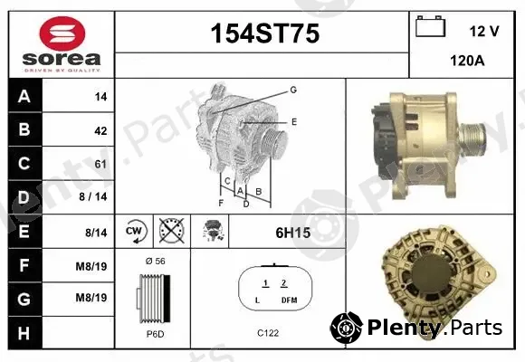 Startcar 154ST75 — Alternator